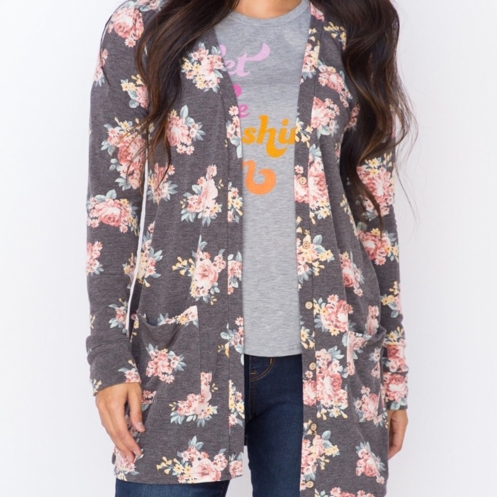 Floral essential cardigan